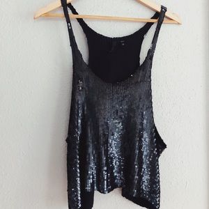 Joe’s Sequin Black Party Tank